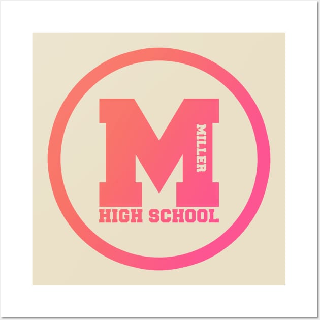 Miller Highschool V.1 Pastel Wall Art by Aspita